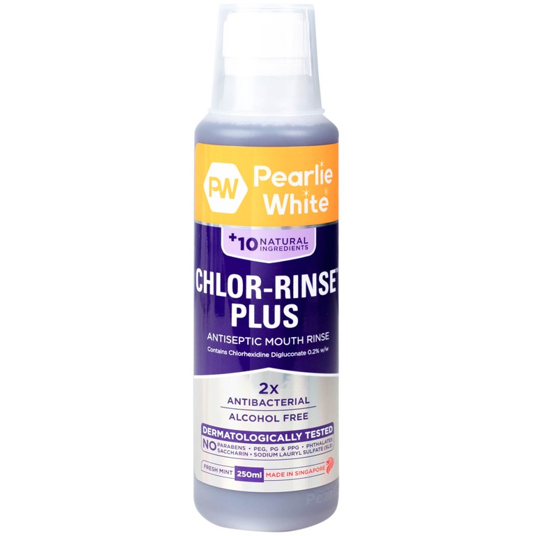 Nước Súc Miệng Pearlie White Chlor-Rinse Plus (250ml)