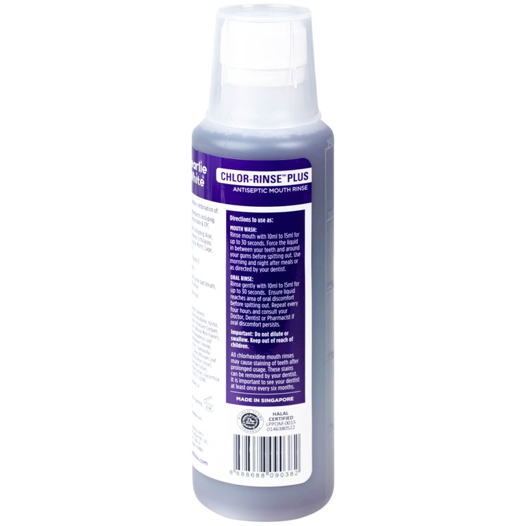 Nước Súc Miệng Pearlie White Chlor-Rinse Plus (250ml)