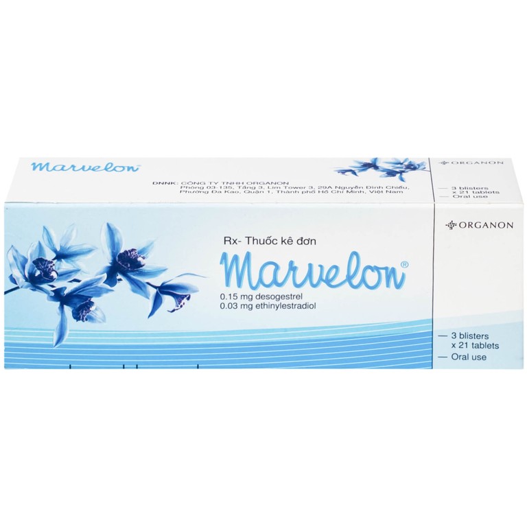 Thuốc tránh thai Marvelon Organon (3 vỉ x 21 viên)