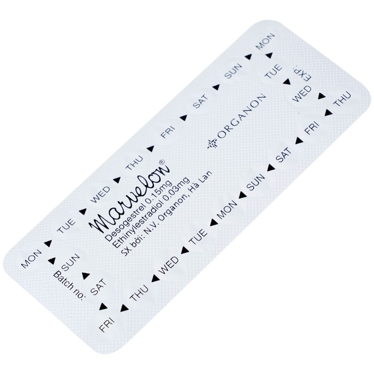 Thuốc tránh thai Marvelon Organon (3 vỉ x 21 viên)