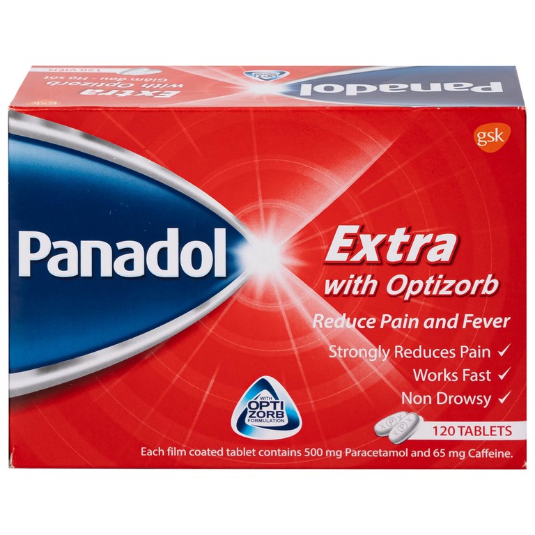 Viên nén Panadol Extra With Optizorb GSK giảm đau, hạ sốt nhanh, không gây buồn ngủ (12 vỉ x 10 viên)