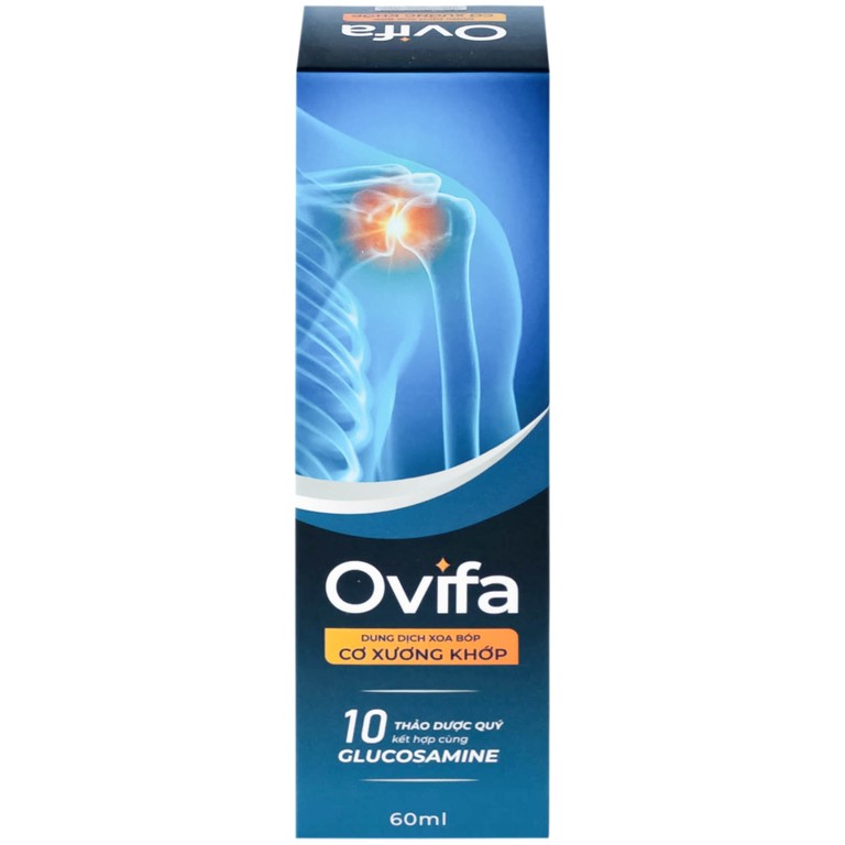 Dung dịch xoa bóp ngoài da Ovifa giúp giảm đau, sưng, nhức xương khớp (60ml)