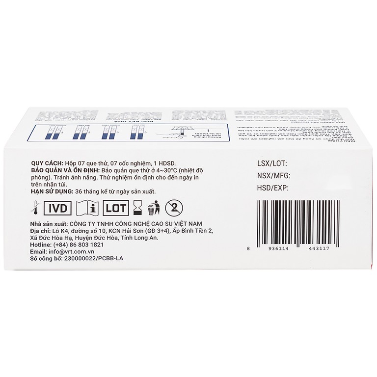 Que thử rụng trứng Safefit Test dùng để xác định ngày rụng trứng (7 que)