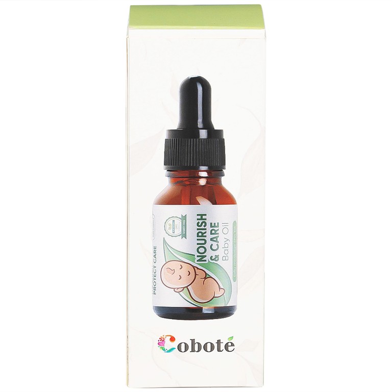 Dầu massage cho bé Nourish & Care Baby Oil Cobote dưỡng ẩm, làm dịu vết côn trùng cắn (50ml)