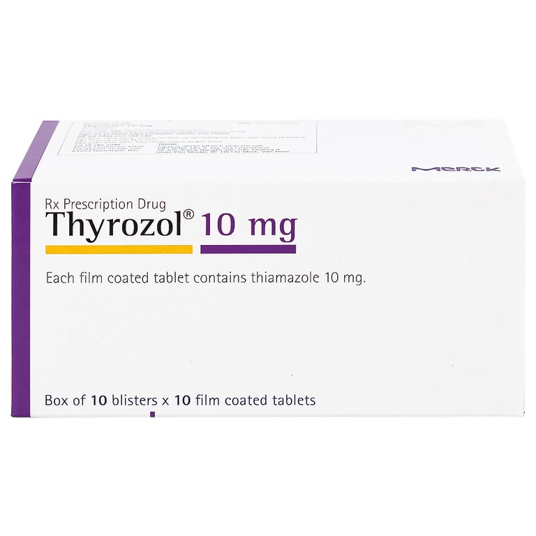 Thuốc Thyrozol 10mg Merck điều trị cường giáp (10 vỉ x 10 viên)