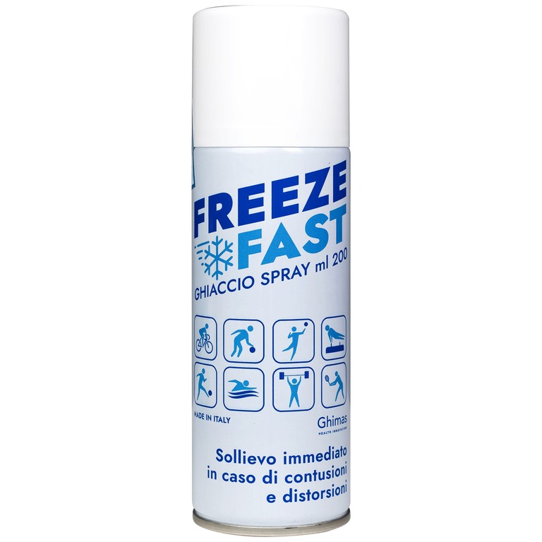 Chai xịt lạnh giảm đau Freezefast Ghiaccio Spray Italia giúp giảm đau bong gân, căng cơ, giãn dây chằng (200ml)