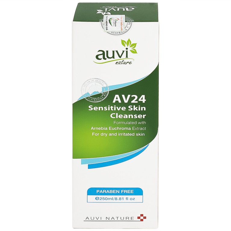 Gel tắm Auvi Nature AV24 Sensitive Skin Cleanser giúp làm sạch da và dưỡng ẩm (250ml)