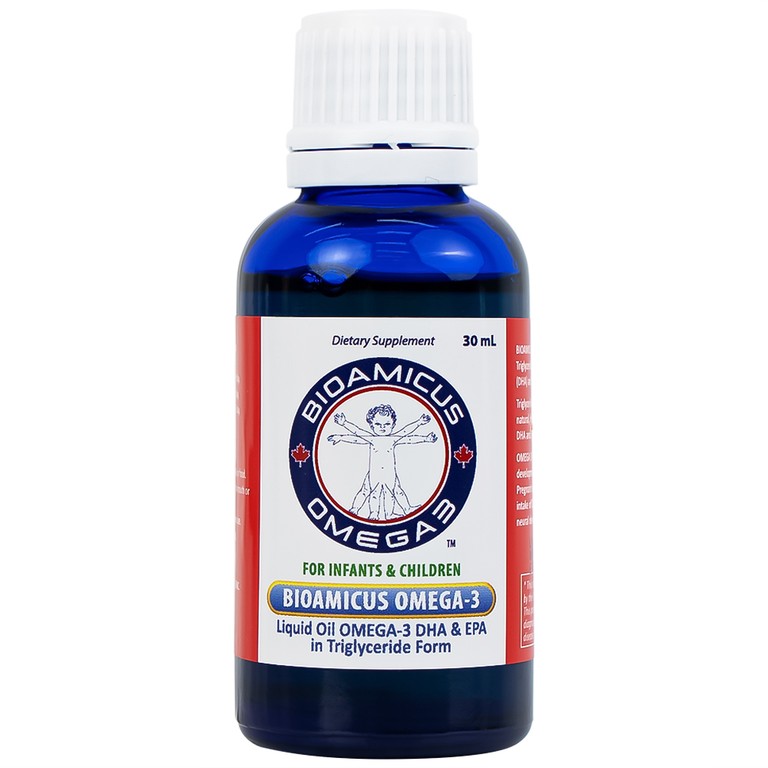Thực phẩm bảo vệ sức khỏe Bioamicus Omega-3 hỗ trợ tốt cho mắt và não (30ml)