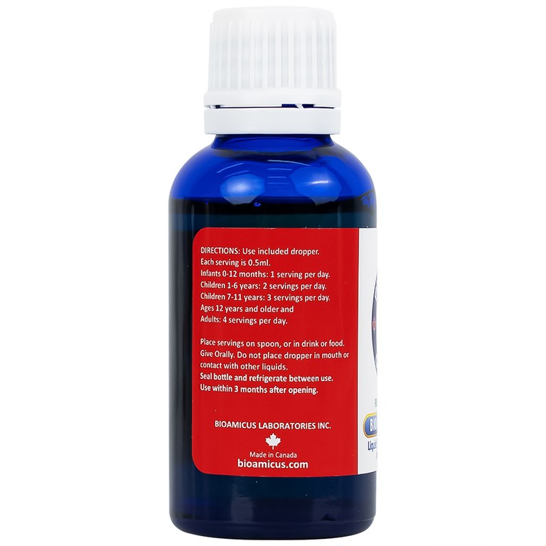 Thực phẩm bảo vệ sức khỏe Bioamicus Omega-3 hỗ trợ tốt cho mắt và não (30ml)