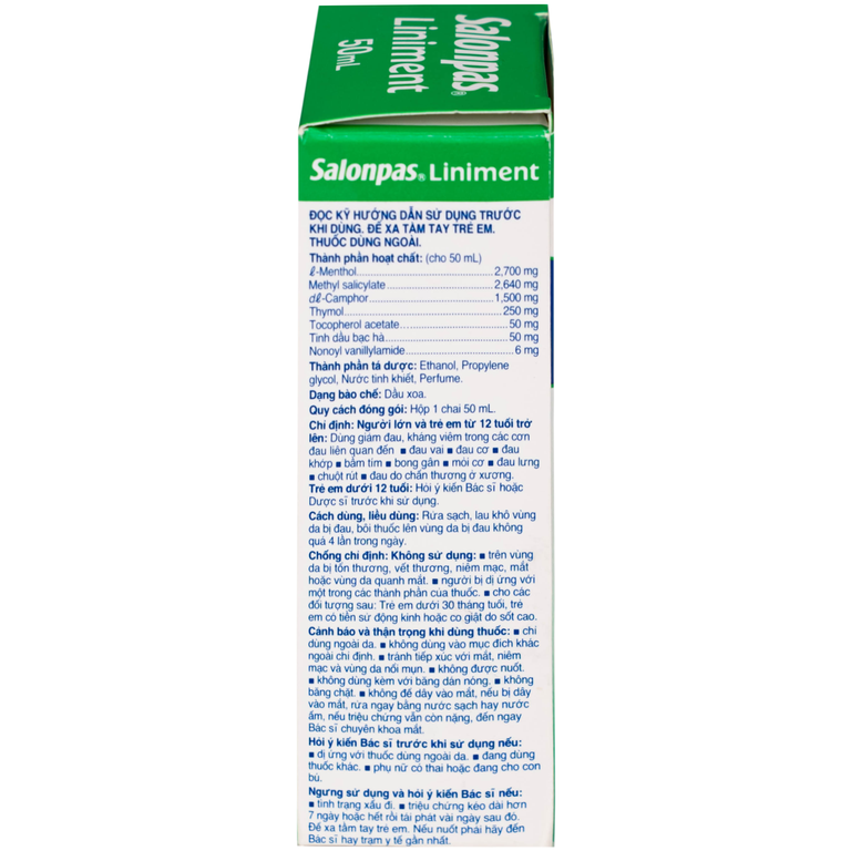 Dầu Salonpas Liniment giảm đau, kháng viêm các cơn đau vai, đau cơ (50ml)