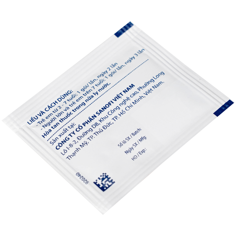 Thuốc cốm Acemuc Kids 200mg Sanofi long đàm, tiêu nhầy, giảm ho (30 gói x 1g)