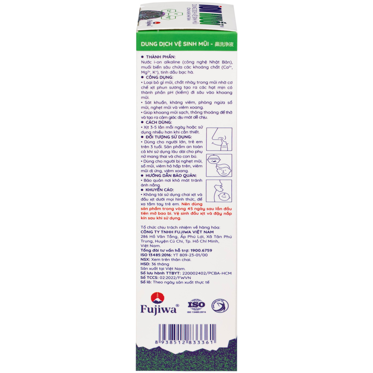Dung dịch vệ sinh mũi ION Muối hỗ trợ sát khuẩn, kháng viêm, phòng ngừa sổ mũi (90ml)