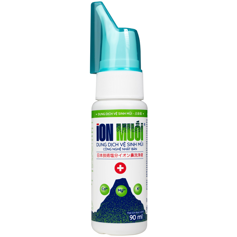 Dung dịch vệ sinh mũi ION Muối hỗ trợ sát khuẩn, kháng viêm, phòng ngừa sổ mũi (90ml)