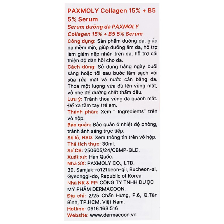 Tinh chất Pax Moly Elastic (Rose) giúp da mềm mịn, cải thiện độ đàn hồi (30ml)