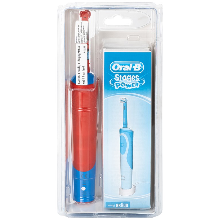 Bàn chải đánh răng trẻ em sạc điện Oral-B Vitality D12 Disney Cars giúp làm sạch mảng bám trên răng một cách toàn diện
