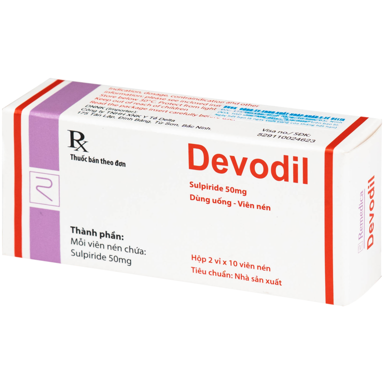 Thuốc Devodil Remedica điều trị ngắn hạn chứng lo âu, rối loạn hành vi nghiêm trọng (2 vỉ x 10 viên)