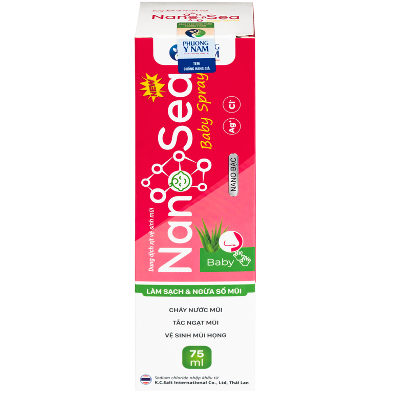 Dung dịch xịt vệ sinh mũi NanoSea Baby Spray giúp làm sạch và ngừa sổ mũi cho bé (75ml)