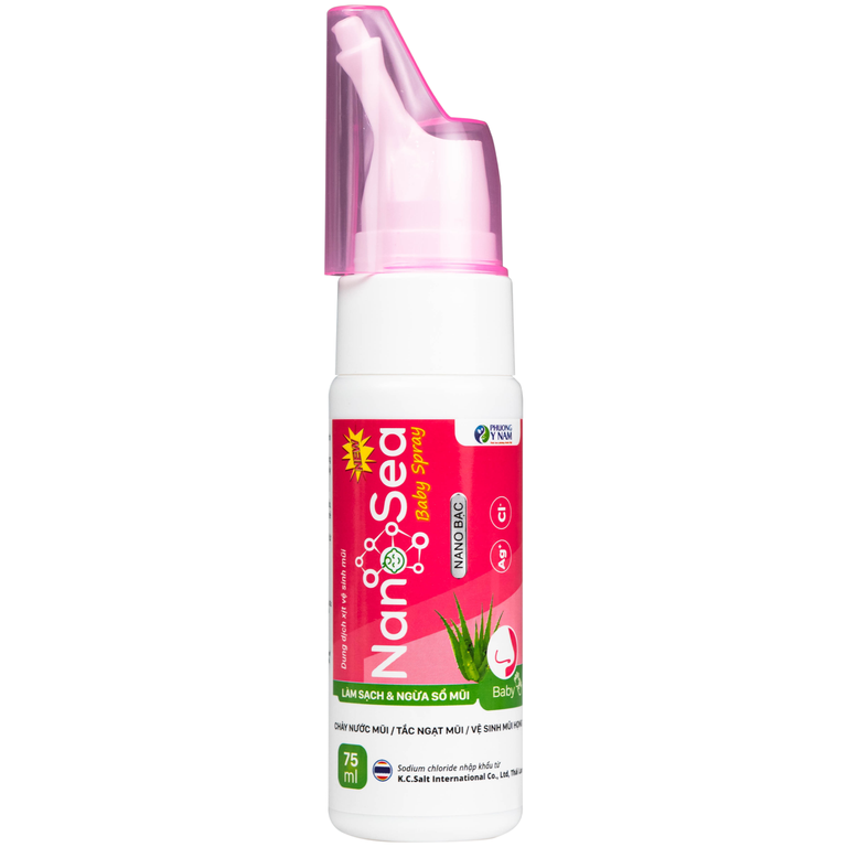 Dung dịch xịt vệ sinh mũi NanoSea Baby Spray giúp làm sạch và ngừa sổ mũi cho bé (75ml)