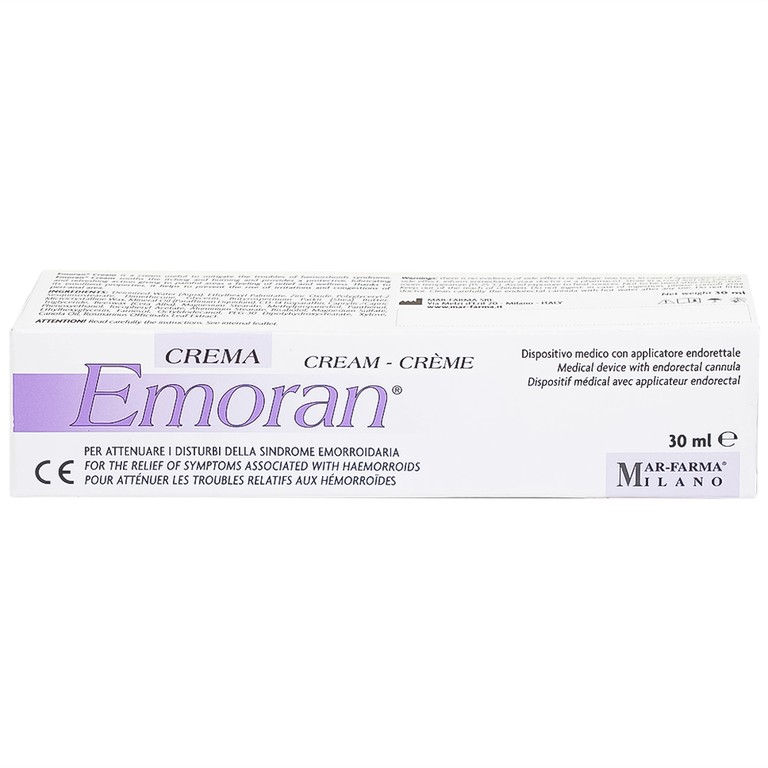Kem Emoran Mar-Farma làm giảm các triệu chứng của bệnh trĩ, hỗ trợ làm dịu cơn ngứa và rát (30ml)