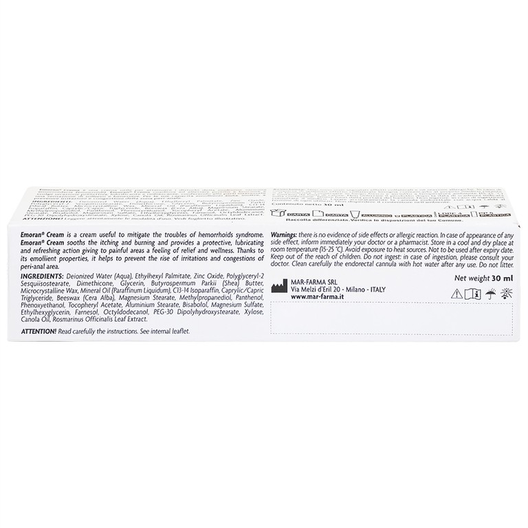 Kem Emoran Mar-Farma làm giảm các triệu chứng của bệnh trĩ, hỗ trợ làm dịu cơn ngứa và rát (30ml)