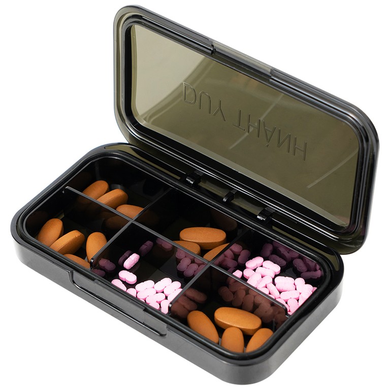 Hộp phân liều thuốc 6 ngăn A29 Duy Thành màu trà