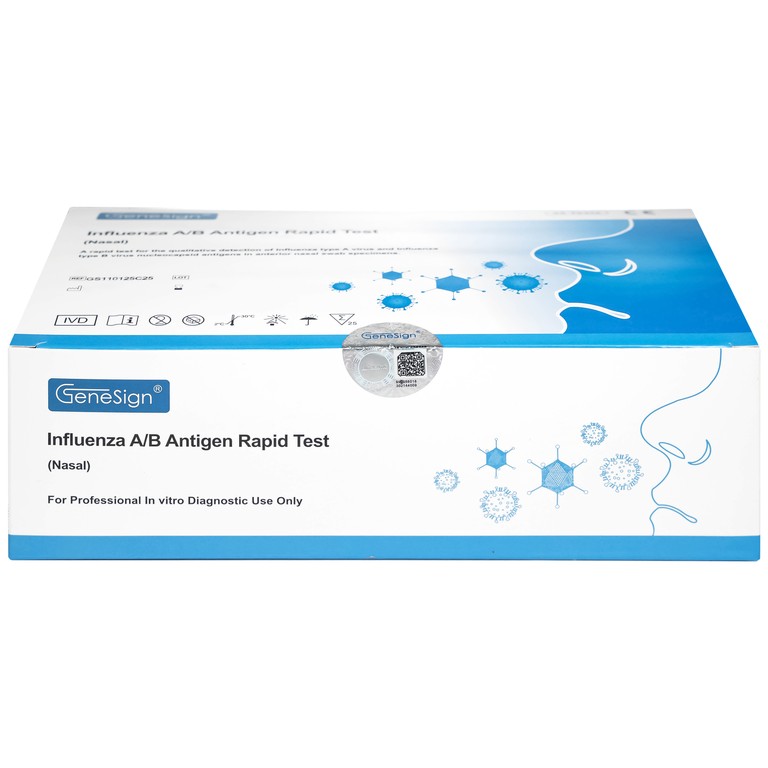 Kit Test Cúm A/B Genesign Hộp 25 kít