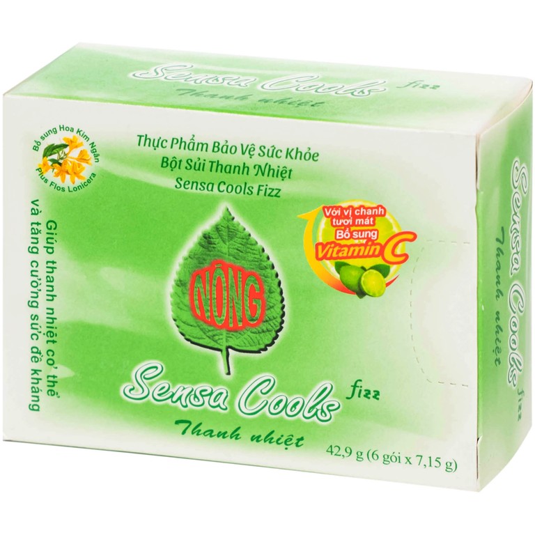 Bột sủi Sensa Cools Enesis giúp thanh nhiệt cơ thể và tăng cường sức đề kháng (6 gói x 7g)