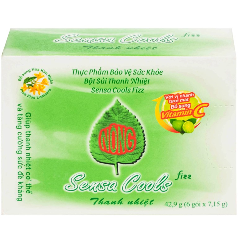 Bột sủi Sensa Cools Enesis giúp thanh nhiệt cơ thể và tăng cường sức đề kháng (6 gói x 7g)