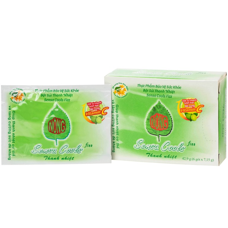 Bột sủi Sensa Cools Enesis giúp thanh nhiệt cơ thể và tăng cường sức đề kháng (6 gói x 7g)