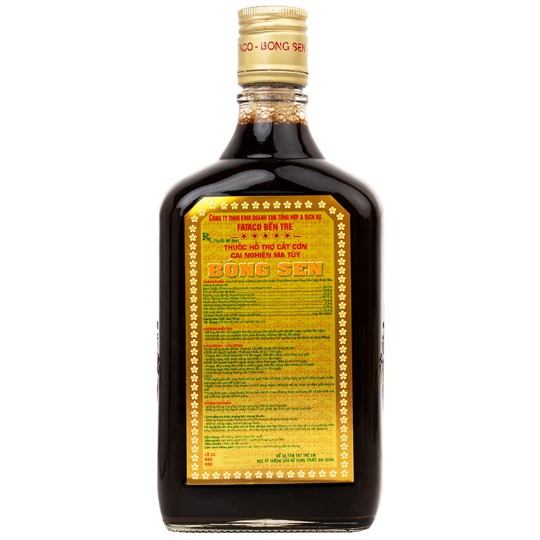 Thuốc nước uống Bông Sen 500ml Fataco hỗ trợ cắt cơn cai nghiện ma túy (4 chai)