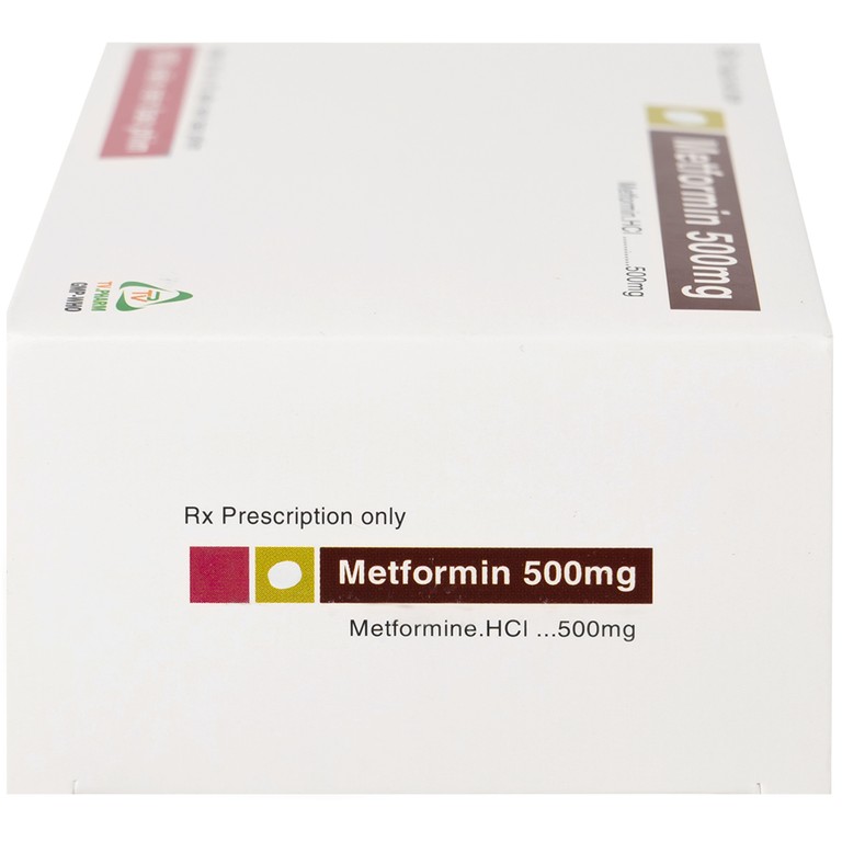 Thuốc Metformin 500mg TV Pharm điều trị đái tháo đường (10 vỉ x 10 viên)