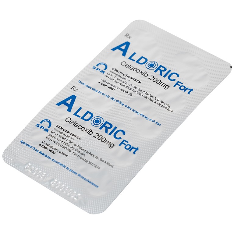 Thuốc Aldoric Fort 200mg S.P.M điều trị thoái hóa khớp, viêm khớp (3 vỉ x 10 viên)
