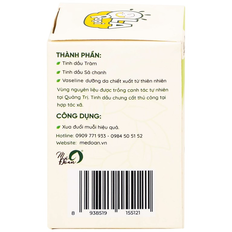 Cao Đuổi Muỗi Cho Bé, Giảm Sưng Tấy Do Côn Trùng Đốt Ola Papi (20g)