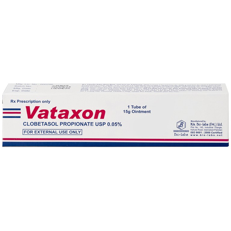 Thuốc mỡ bôi da Vataxon 15g M/s Bio-Labs điều trị ngắn ngày các bệnh da