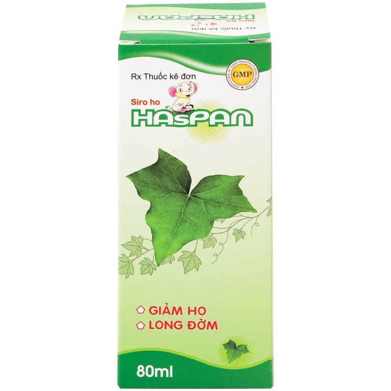 Siro ho Haspan 80ml giảm ho, long đờm, điều trị viêm đường hô hấp cấp có kèm ho
