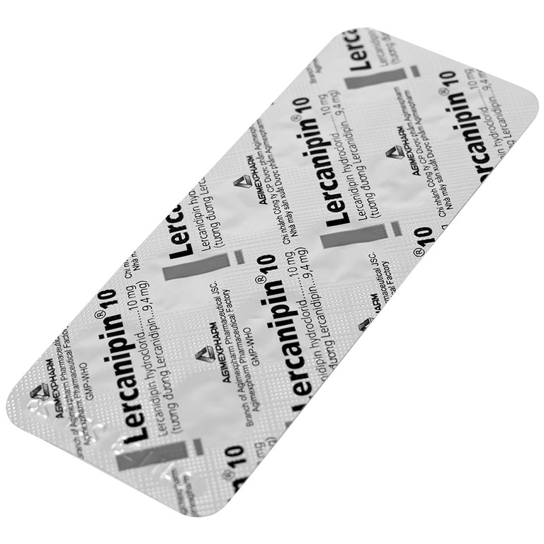 Thuốc Lercanipin 10 Agimexpharm điều trị tăng huyết áp (3 vỉ x 10 viên)
