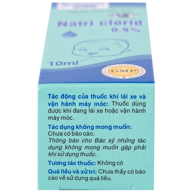 Thuốc nhỏ mắt, mũi Natri Clorid 0,9% HDPharma điều trị triệu chứng mỏi mắt, mắt đỏ, sổ mũi, nghẹt mũi (10ml)