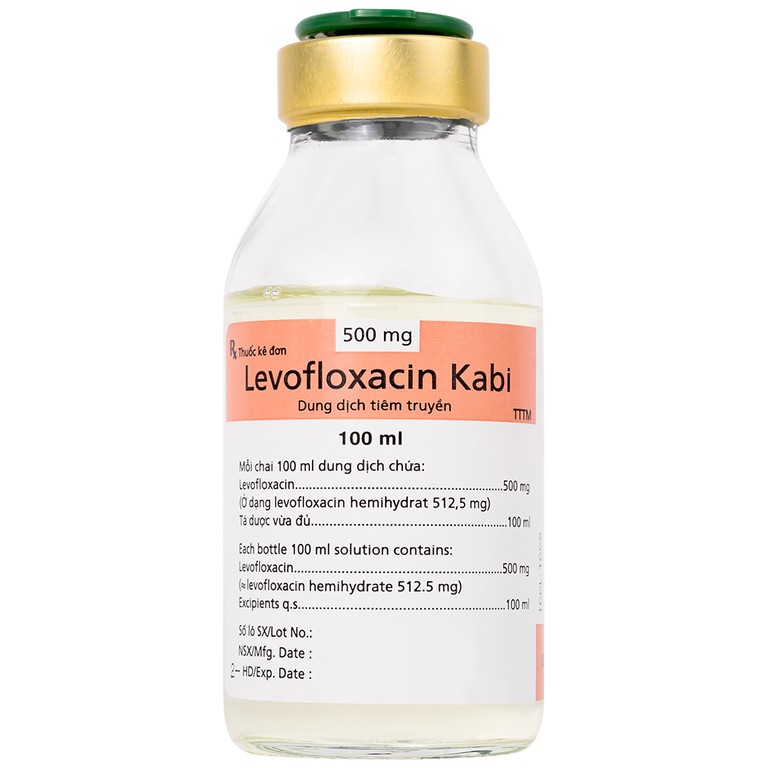 Dịch tiêm truyền Levofloxacin Kabi 100ml Fresenius Kabi điều trị nhiễm khuẩn, viêm phổi