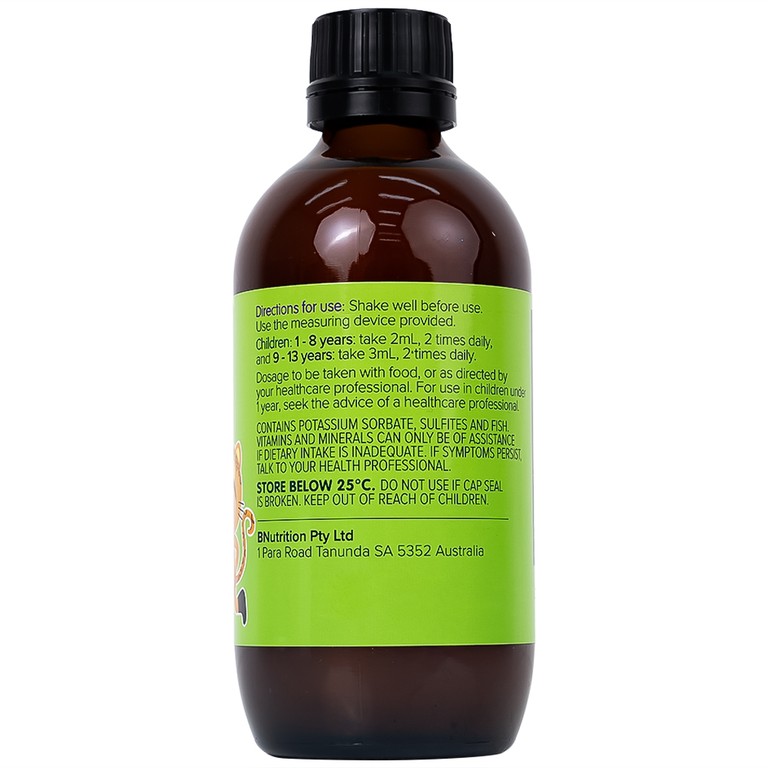 Siro Brauer Baby & Kids Liquid Zinc bổ sung kẽm, tăng sức đề kháng cho trẻ (200ml)