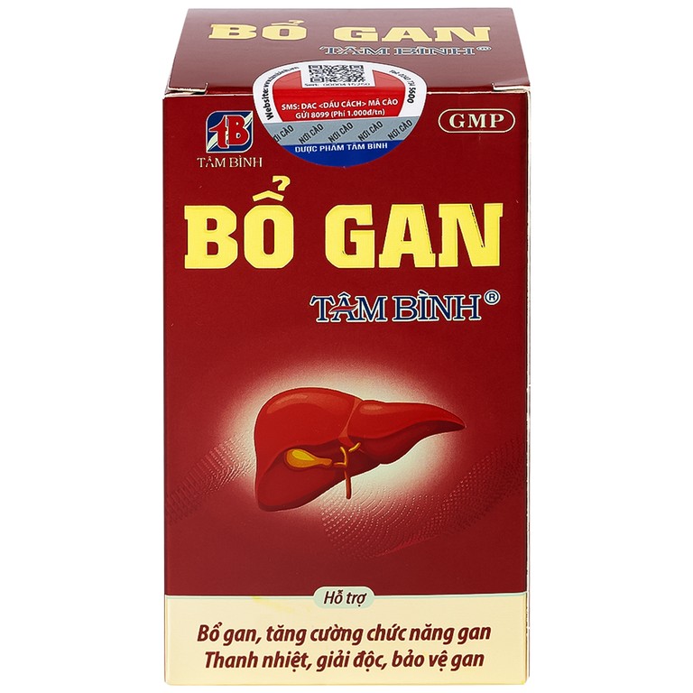 Viên uống Bổ gan Tâm Bình tăng cường chức năng gan, thanh nhiệt, giải độc (60 viên)