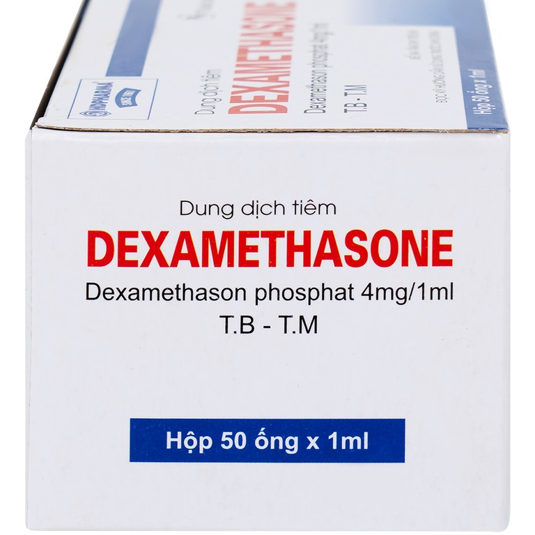 Dung dịch tiêm Dexamethasone 4mg/1ml điều trị trạng thái hen, bệnh dị ứng nặng, phản ứng sau truyền máu (50 ống)
