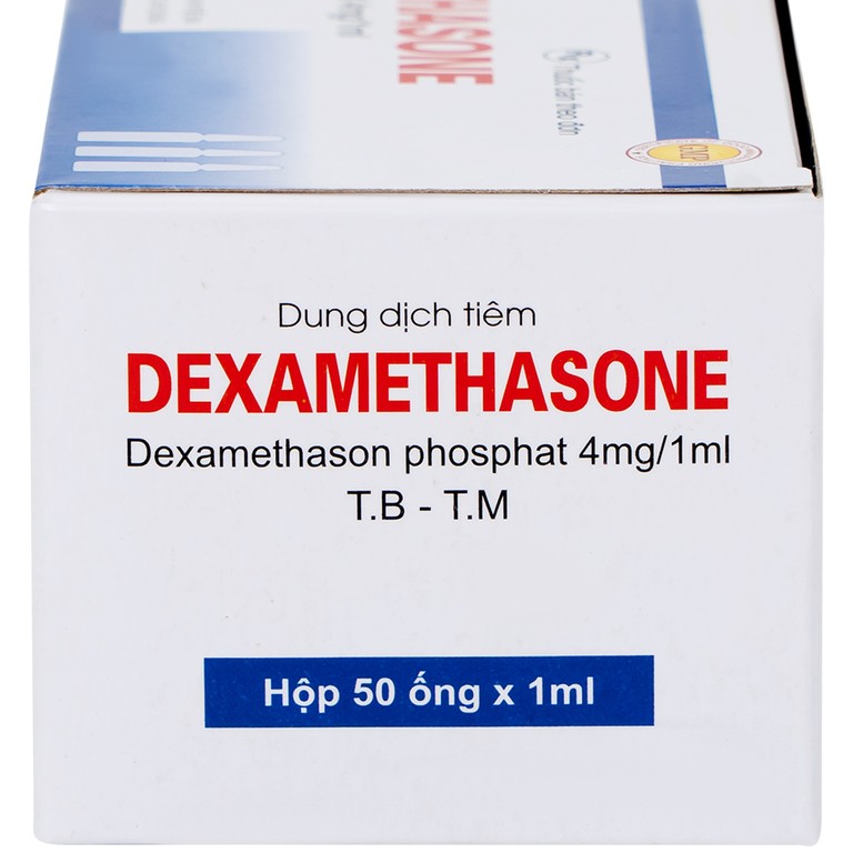 Dung dịch tiêm Dexamethasone 4mg/1ml điều trị trạng thái hen, bệnh dị ứng nặng, phản ứng sau truyền máu (50 ống)