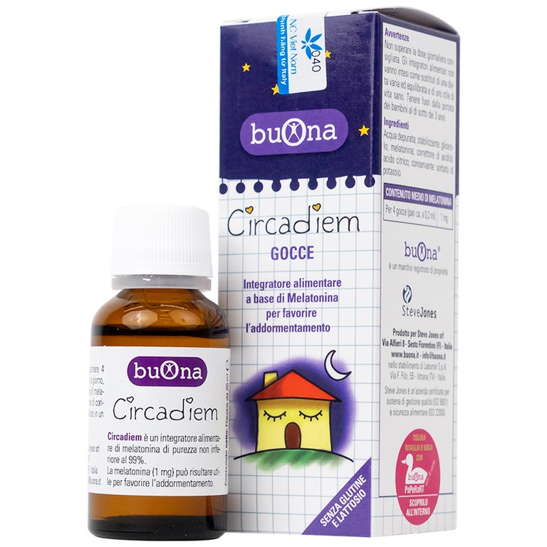 Thực phẩm bảo vệ sức khỏe Buona Circadiem hỗ trợ giúp ngủ ngon (20ml)
