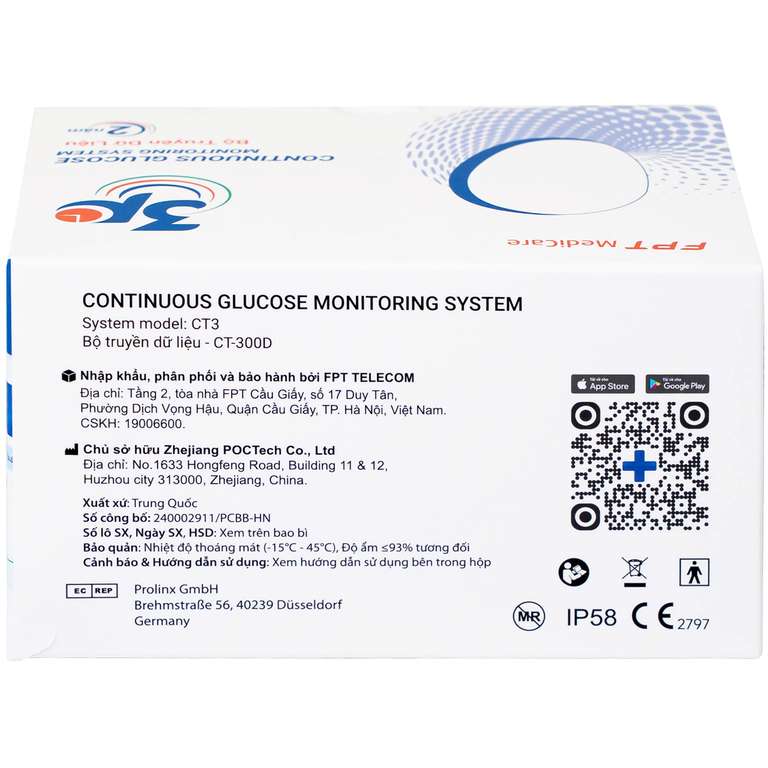 Bộ truyền dữ liệu máy đo đường huyết liên tục 3P