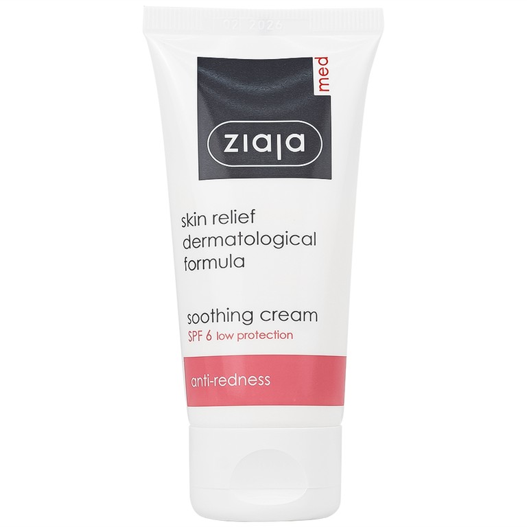 Kem bôi Ziaja Med Skin Relief Dermatological Formula Soothing Cream ngừa mẩn đỏ, làm dịu da (50ml)