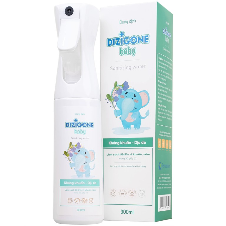 Bình xịt sát khuẩn Dizigone Baby Sanitizing Water phục hồi tổn thương da (300ml)