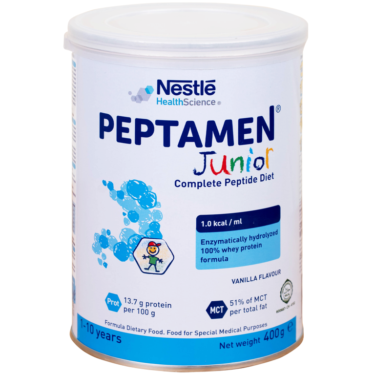 Sữa Peptamen Junior Nestlé bổ sung dinh dưỡng chuyên biệt cho bệnh nhi suy yếu trên 1 tuổi (400g)