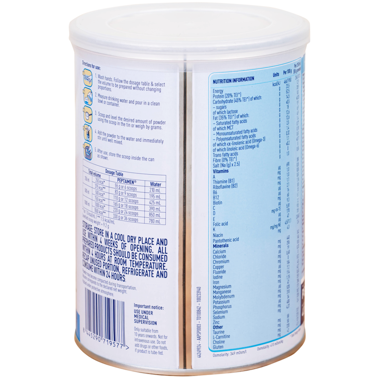 Sữa Peptamen Nestlé cải thiện việc hấp thu đạm, không gây tiêu chảy (400g)