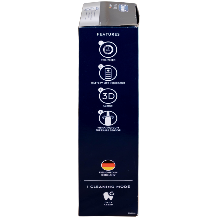 Bàn chải đánh răng điện Oral-B Pro 500 Crossaction loại bỏ các mảng bám và vết ố trên răng