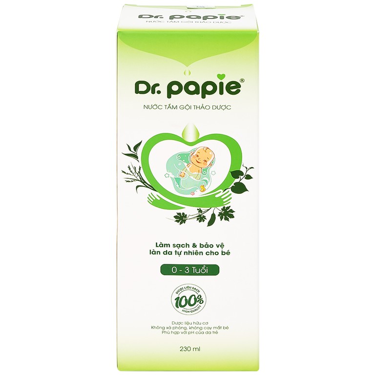 Nước tắm gội thảo dược Dr.Papie Starmed dưỡng tóc mượt mại, da đầu khỏe mạnh (230ml)